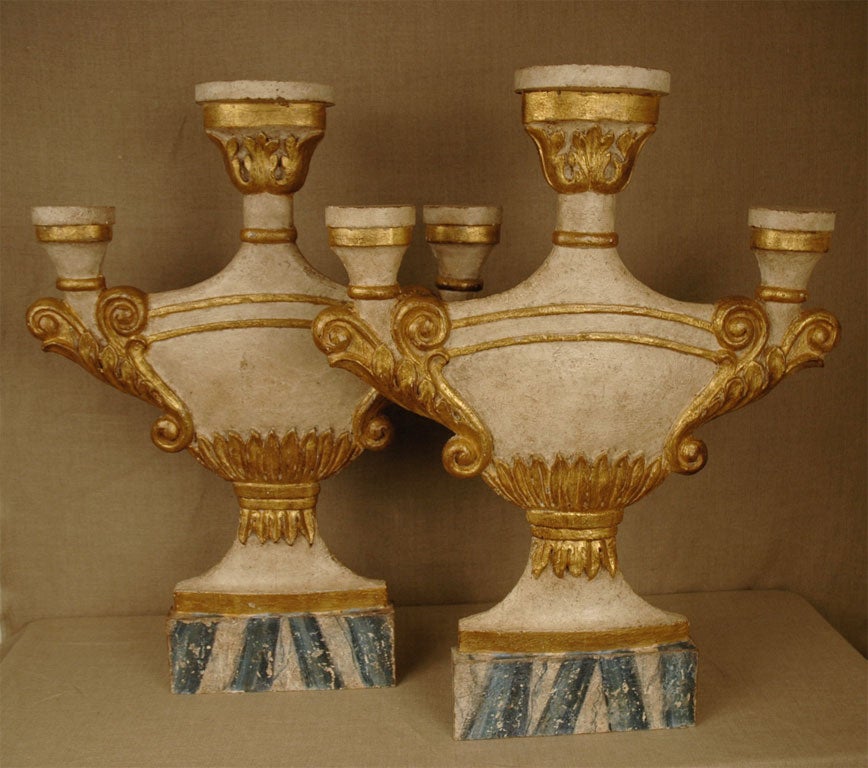 Italian painted half alter sticks
