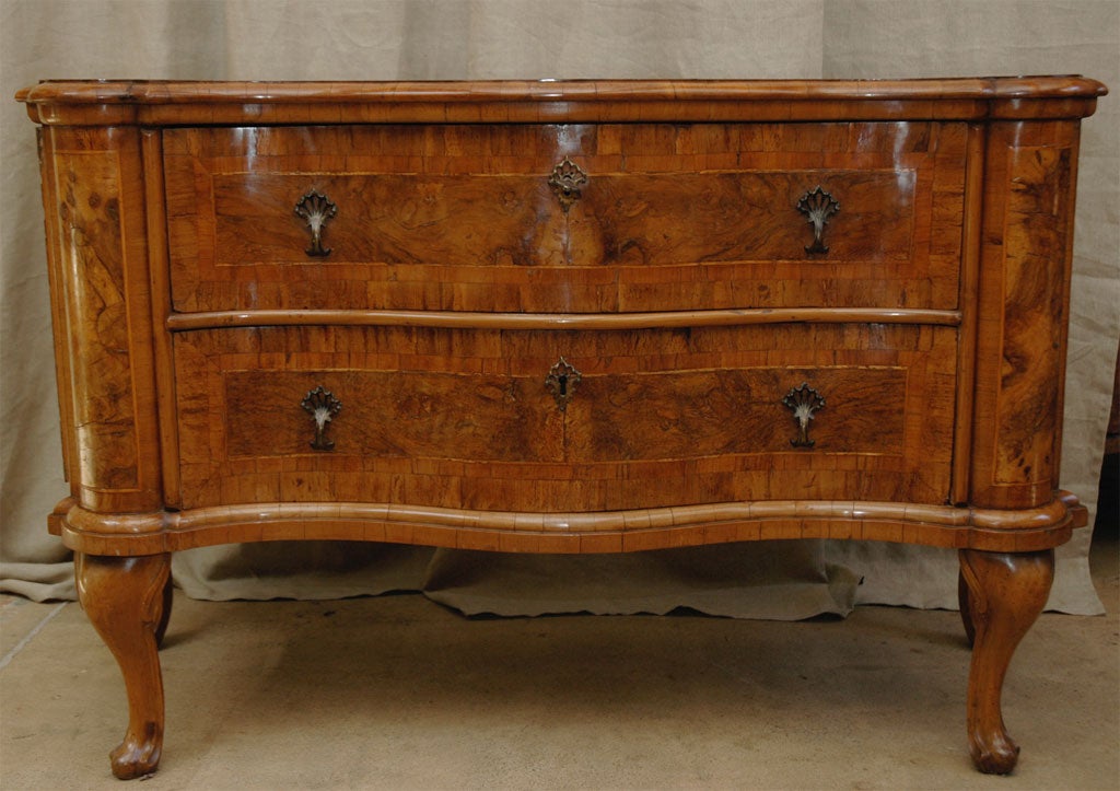 Pair of Serpentine Inlaid Chests