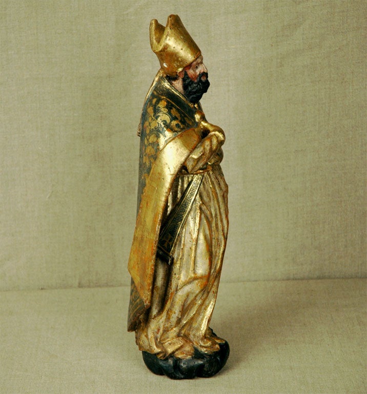 Gilded Venetian Statue of a Bishop In Excellent Condition For Sale In Newport Beach, CA
