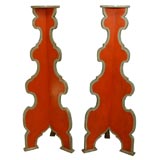 Pair of Painted Wood Pedestals