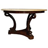 19th Century Dolphin Base Center Table 4
