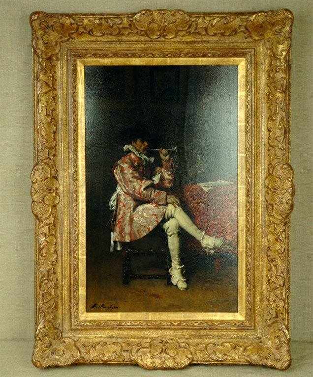 Original oil painting by, Ferdinand Roybet, A Cavalier.