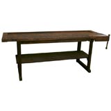 Antique Workbench Console Table