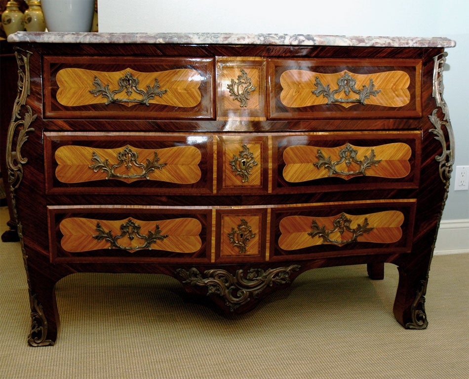 Pair of 19th Century French Bombe Commodes