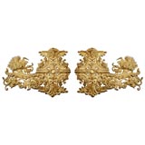 Pair of 19th Century French Architectural brass Angel Fragments