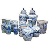 Antique Medley of Large Scale Chinese Blue and White