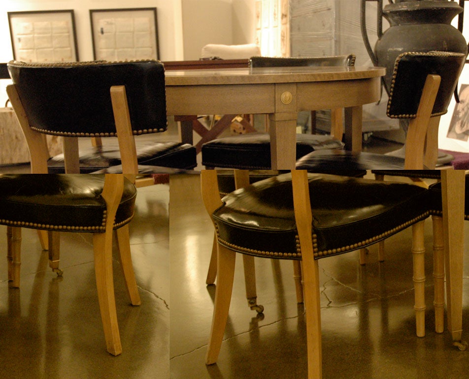 Set of vintage knapp and tubbs table with 4 chairs