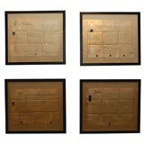 Antique Framed English Land Documents