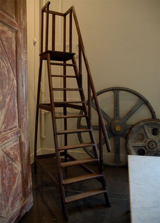 Very tall french library ladder