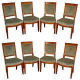 Fine Set of Eight  Directoire Period Dining Chairs