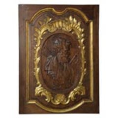Large Carved Panel of St Peter 5