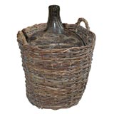 Large Vintage Wine Jug in Basket