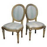 Pair of Louis XVI Style Side Chairs from the Piedmont Region
