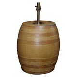Used Stoneware Whiskey Keg made into a Lamp