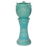 French Porcelain Jardiniere on Stand