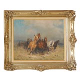 Oil Painting of Horses