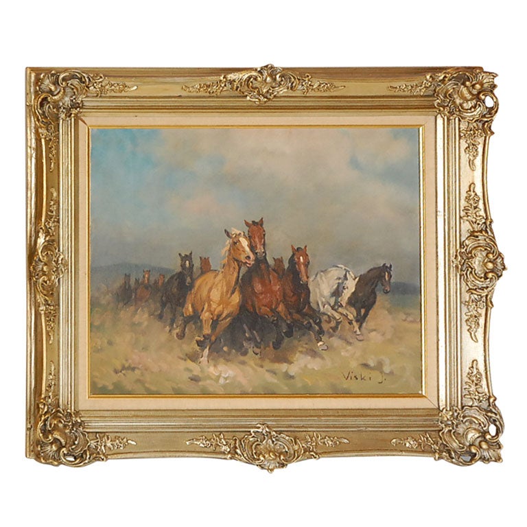 Oil Painting of Horses