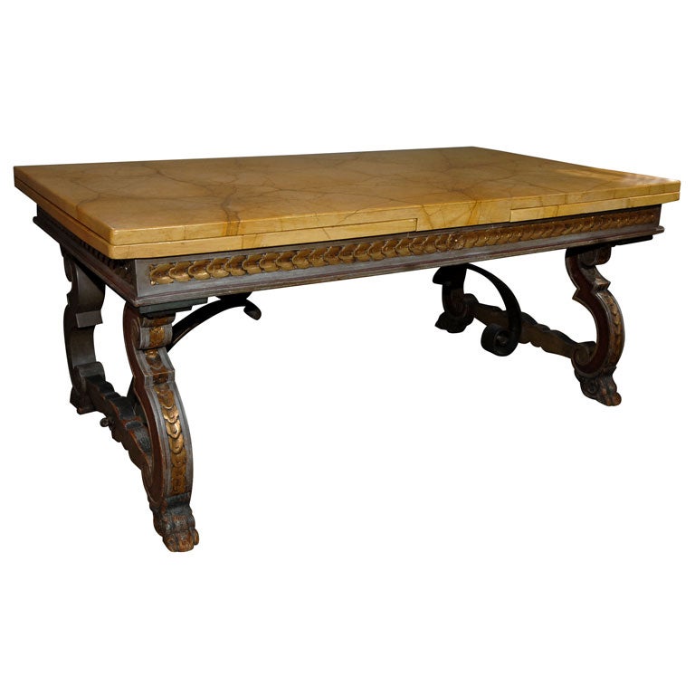A Dramatic Italian Baroque Style Refectory Extension Table For Sale