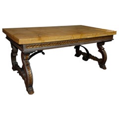 Antique A Dramatic Italian Baroque Style Refectory Extension Table