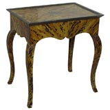 A Fanciful Green Painted Faux Tortoiseshell Cabaret Table