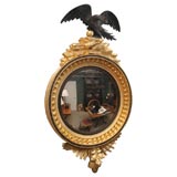 Convex mirror with eagle cresting
