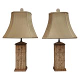Pair of  Ivory lamps