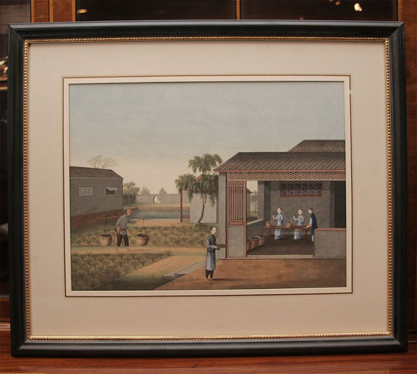 Pair of Chinese watercolors.