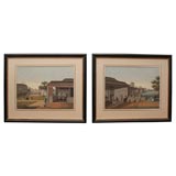 Pair of Chinese watercolors.