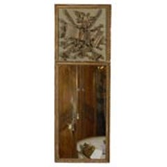 18th Century French Louis XVI Painted & Gilt Trumeau 11