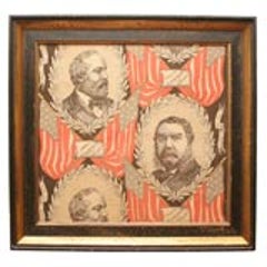 Political Textile. James Garfield and Chester Arthur. 10