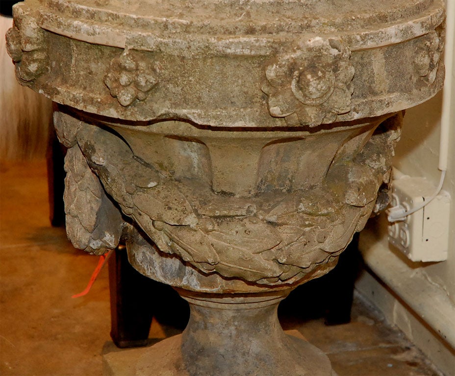 Neoclassical Revival Cement Urn For Sale 2