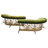 Vintage Pair of Art Deco Benches