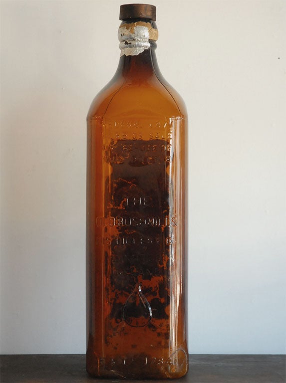 19TH C. OLD BUSHMILLS IRISH WHISKEY TRADE SIGN/BOTTLE 2