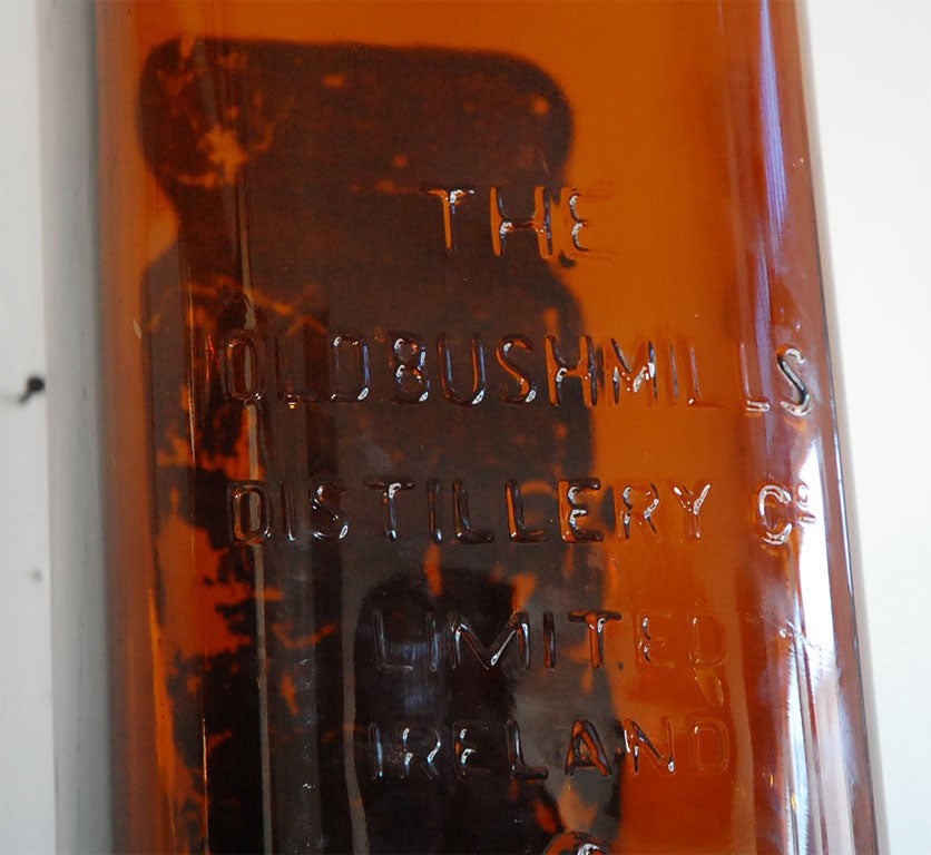 19TH C. OLD BUSHMILLS IRISH WHISKEY TRADE SIGN/BOTTLE 3