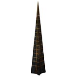 Tessellated stone obelisk with brass inlay by Robert Marcius