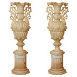 Napoleon III alabaster pair of vases