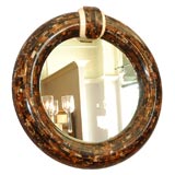 Horn Mosaic Mirror, in the style of Karl Springer