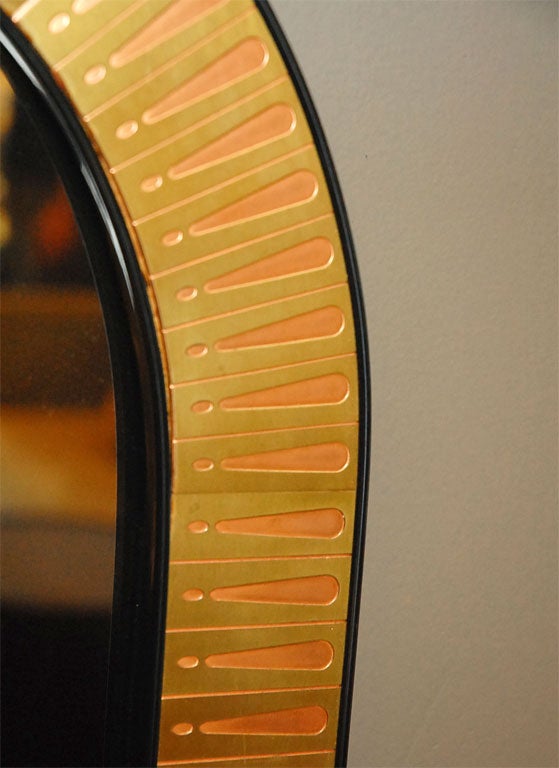 American Brass and Copper Etched Mirror by Artist Bijan Bijan