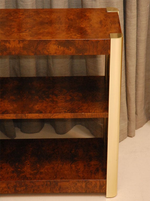 Pace Burl And Brass Console 1