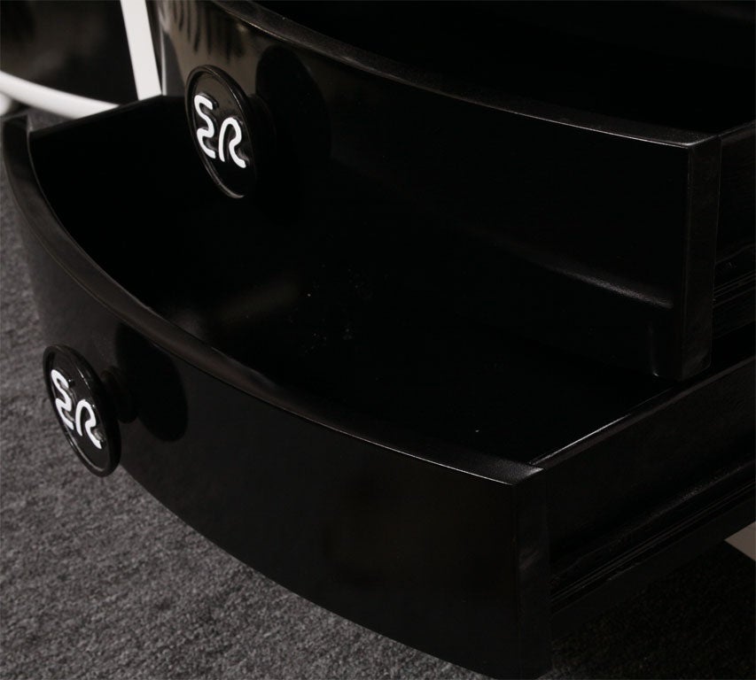 ORIGINAL EDEN ROC  NIGHTTABLES REFINISHED IN HIGH GLOSS FINISH In Excellent Condition In Miami, Miami Design District, FL