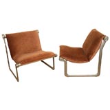 Pair of Rare Hannah Morrison for Knoll Lounge Chairs