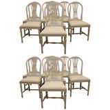 Set of Eight Swedish Dining Chairs