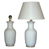 Two 1960s Lamps in White Porcelain