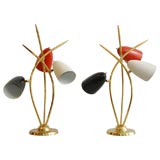 Pair of table top lamps Lightolier