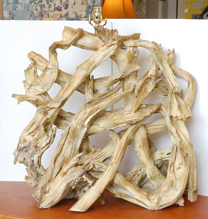 Large scaled  driftwood  lamp base c.1950's