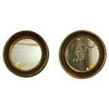 8237  A PAIR OF DIRECTOIRE STYLE ROUND MIRRORS