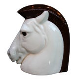 Stylized Ceramic Art Deco Horse Head