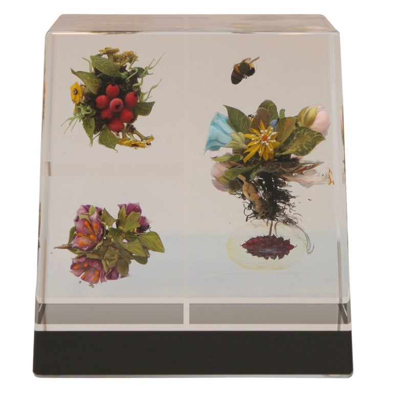 Paul Stankard  Floral Diptych For Sale
