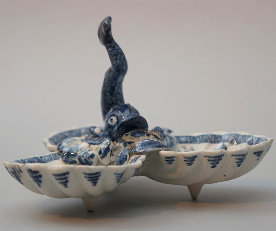 Bow Porcelain Dolphin Sweetmeat Dish For Sale 3