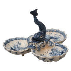 Bow Porcelain Dolphin Sweetmeat Dish